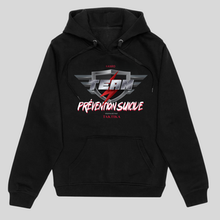 AQPS Hoodie unisexe noir - Gros logo