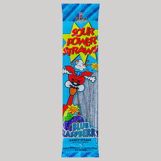 Sour Power Straws Blue Raspberry - 50g